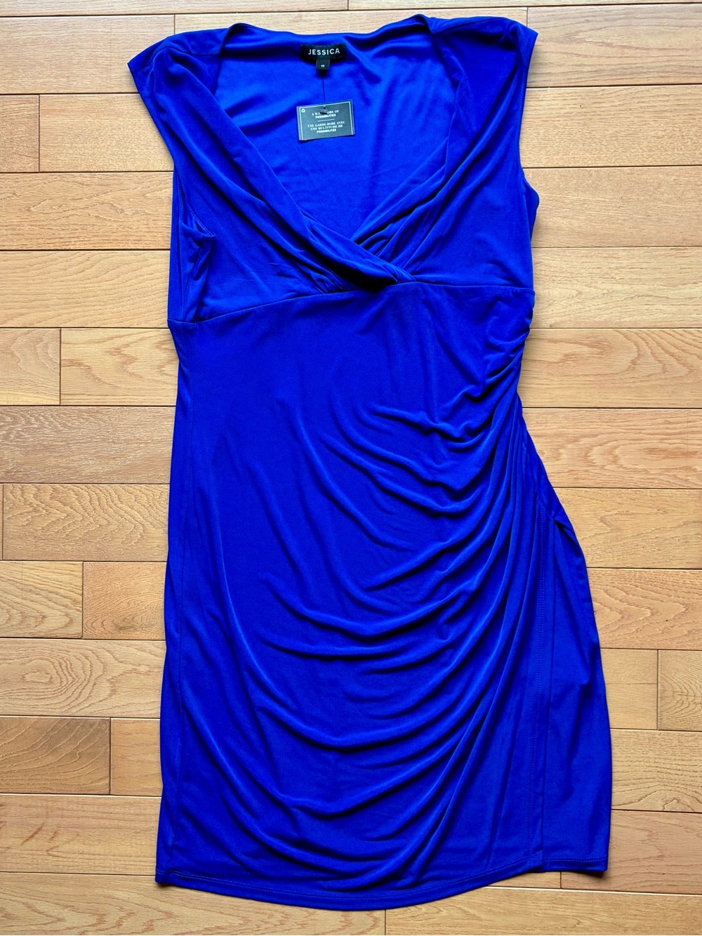 Brand New Jessica Draped V-Neck Mini Dress